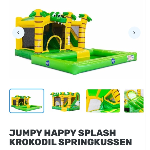 Jumpy Happy splash krokodil springkussen